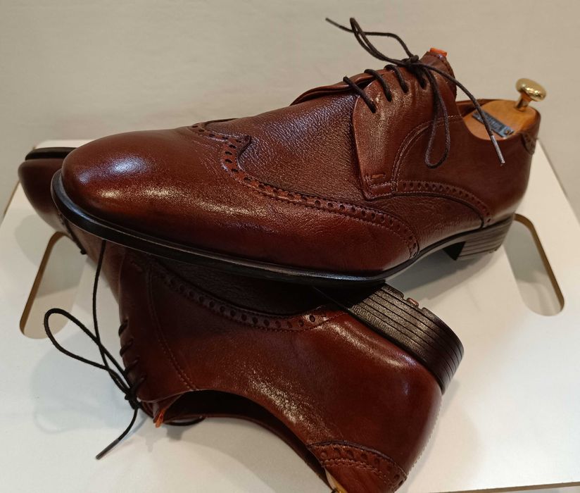Pantofi derby 42 43 brogue LLOYD piele naturala moale