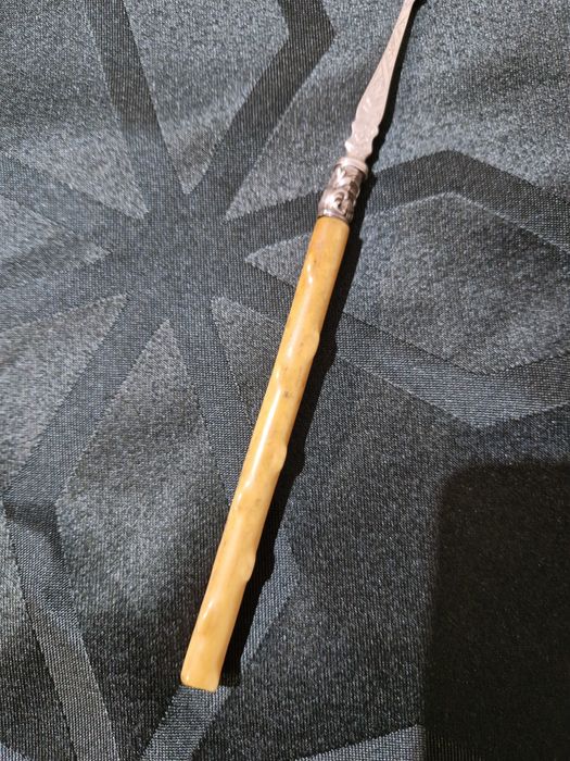 Уникална антикварна колекционерска английска сребърна вилица