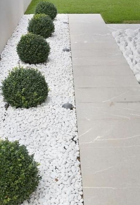 Доставки на бели камъни(чакълени]за украса и декорация