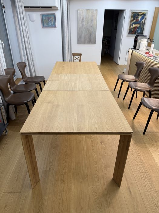 Маса разтегателна  естествен дъб 200/100 : 290/100