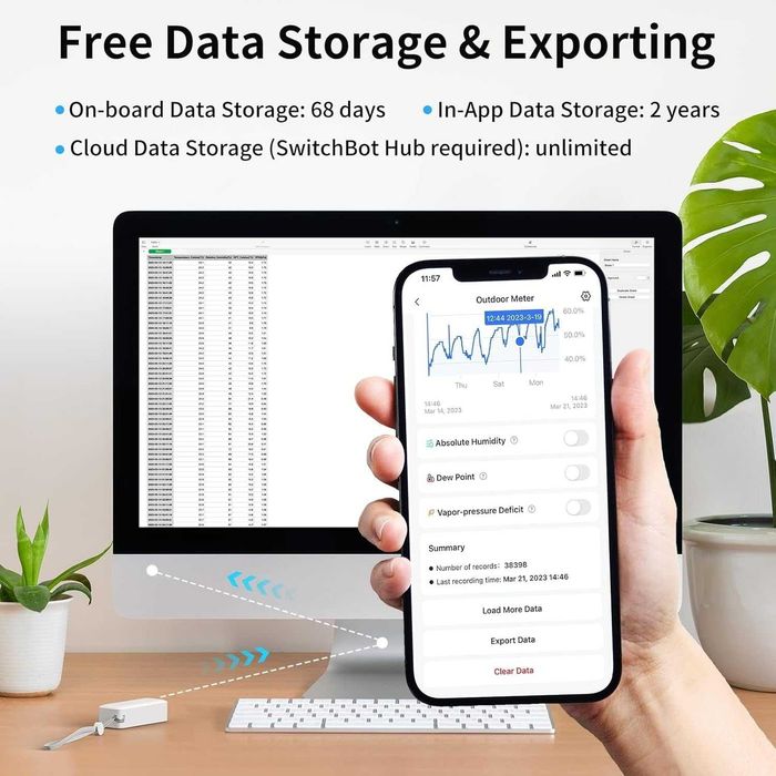 SwitchBot IP65 Термометър, Хигрометър, 3 Комплекта