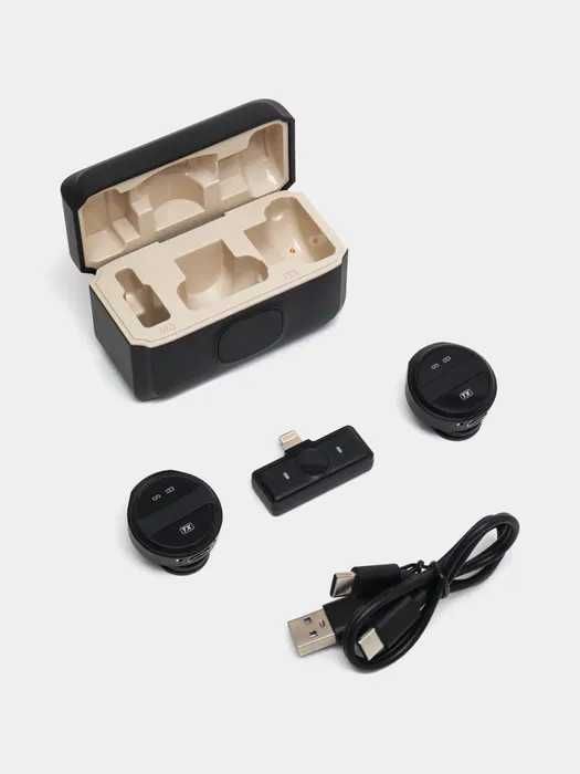 Беспроводной микрофон-петличка | До 50 м | 10 ч работы