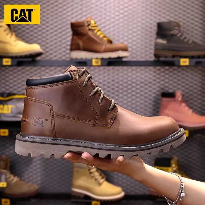 Ботинки зимние, мужские CAT Caterpillar из дублённой кожи [39-44]
