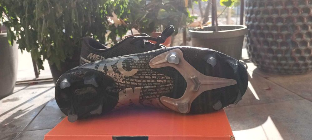 crampoane nike mercurial academy fg black/dk grey