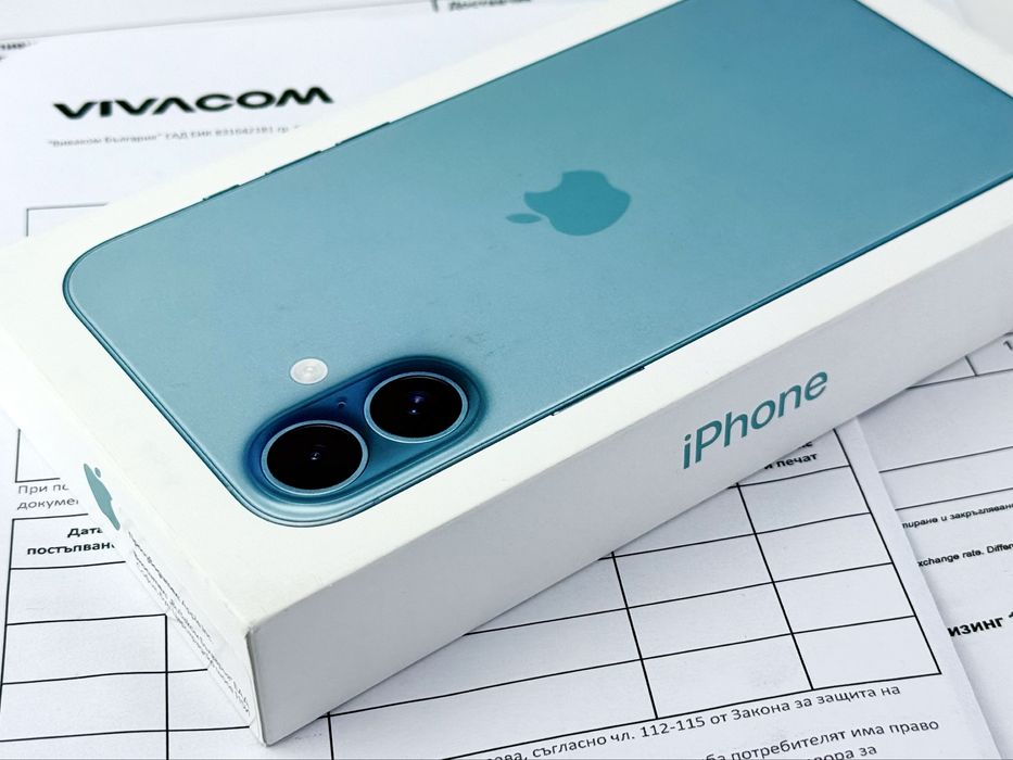 НОВ! Apple iPhone 16 Plus 512GB Teal 2г. Гаранция!