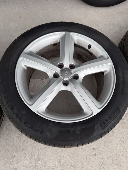Set Jante Aliaj Originale Audi R19 model S-line  cod:8R0601025L + Anvelope Pirreli