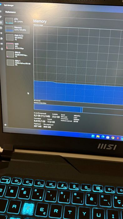 Laptop Gaming MSI Cyborg 32GB RAM RTX 4060 8GB