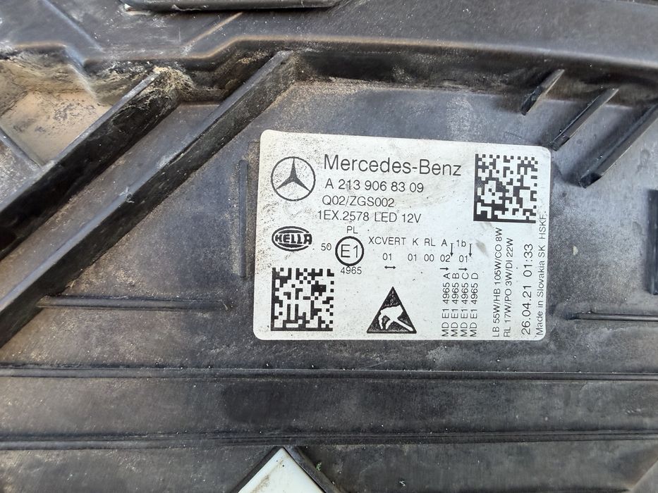 Far stanga Mercedes E Class W213 Facelift Full LED Multibeam Original