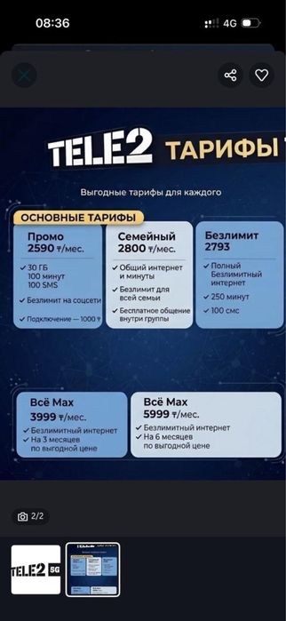 Теле2 тариф подключение