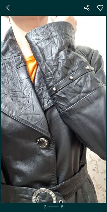 Продам кожаный плащ