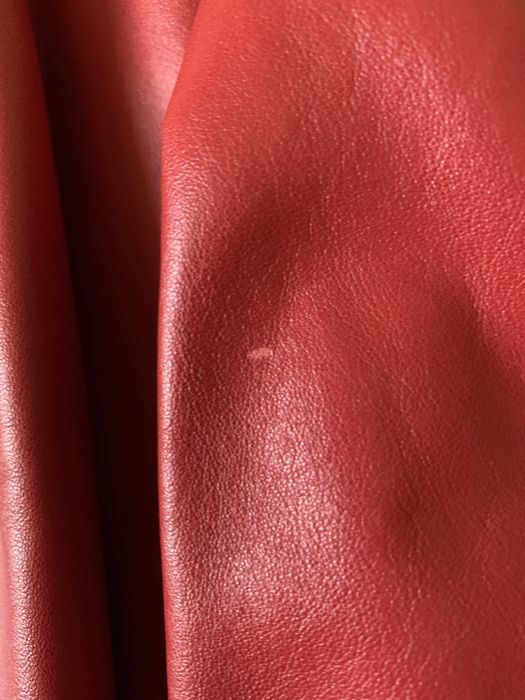 Дамско сако червено от естествена кожа