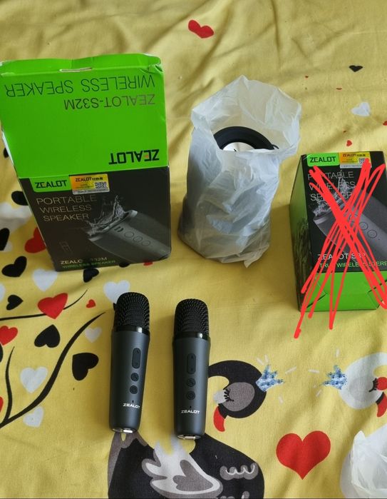 Mini boxa karaoke 2 microfoane