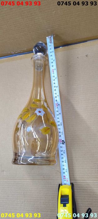 sticla vintage 37cm inaltime dop de sticla