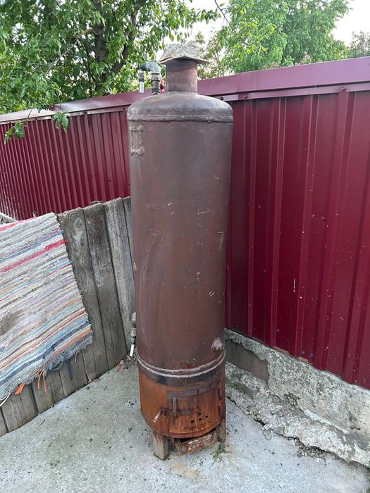 Ansamblu  boiler pe lemne pentru apa calda 100L