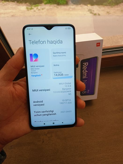 Redmi not 8 pro 6/128 arzon