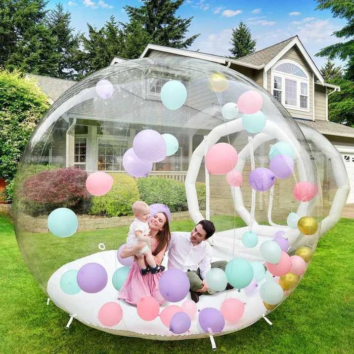 INCHIRIEZ ! Cort Bubble House Seabeloom, 3m diametru x 2.4m inaltime, set complet cu baloane