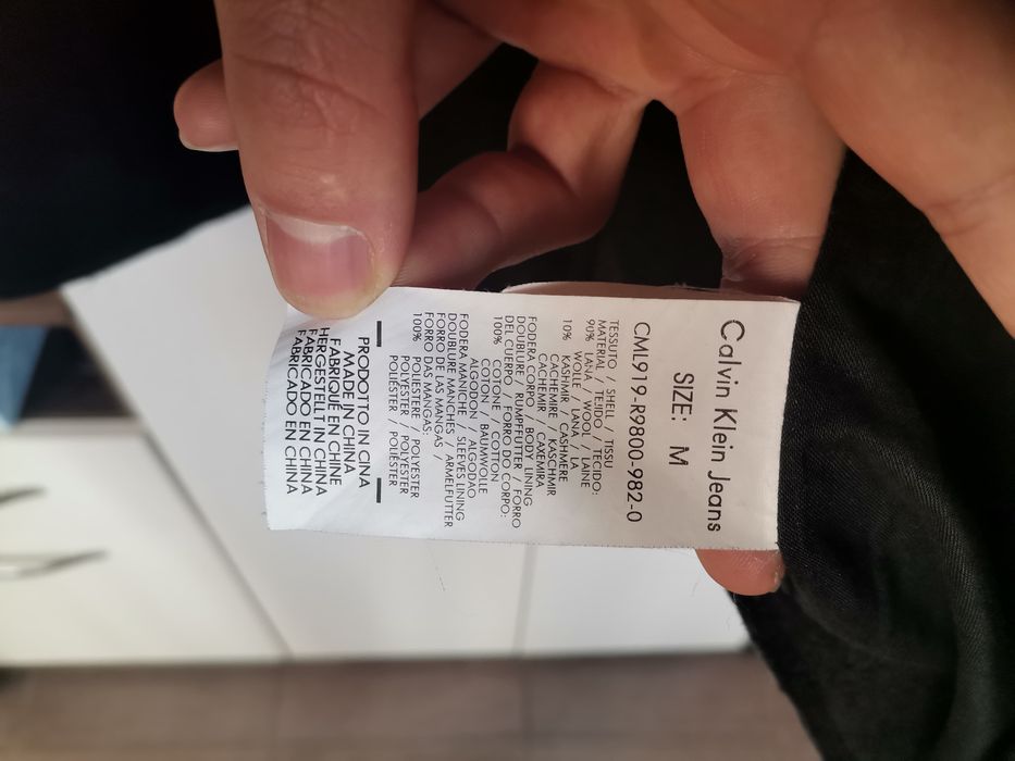 Palton Calvin Klein marimea M, din lână 90%