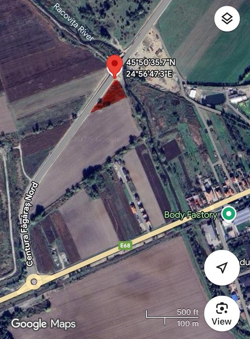 Vand teren extravilan (triunghi) 2400mp - Centura Fagaras