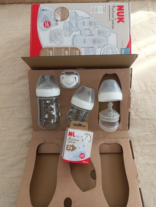 Бебешки шишета НУК - стъклени