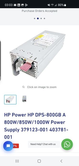 Sursa minerit HP Power HP DPS-800GB A 1000W