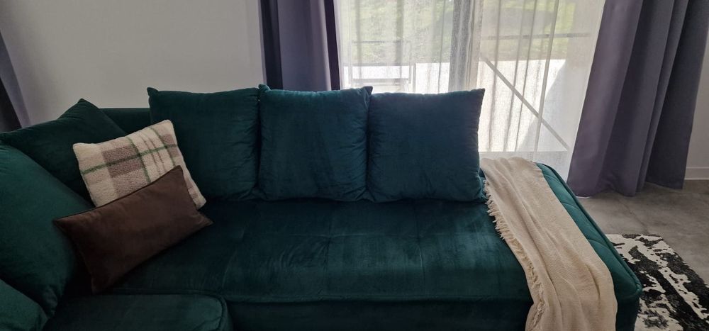 Canapea verde smarald Momax, 280x240