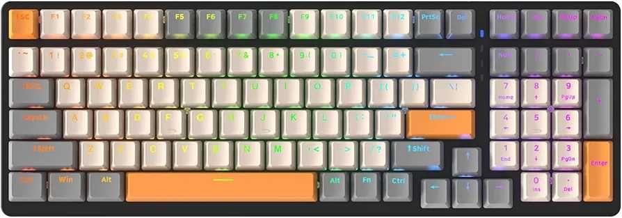 Геймърска Механична Клавиатура ZIYOULANG, RGB, Bluetooth/2.4G/Wireless