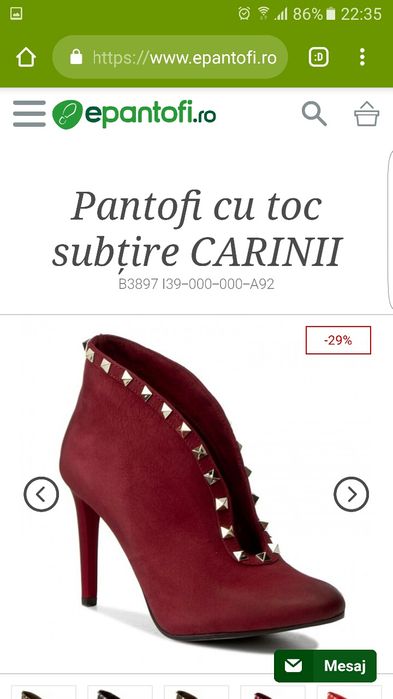 Botine Carinii piele naturala