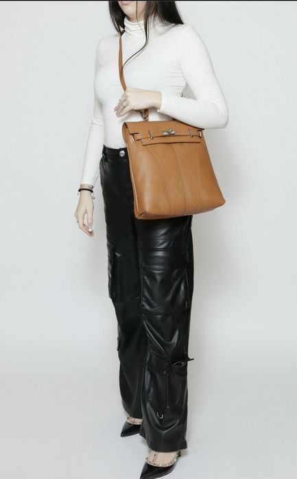 Кожена дамска чанта 3в1