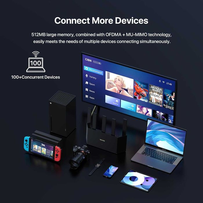 Router Wireless Wi-Fi 7 Gigabit 2.5Gbps TENDA TE6L Pro BE5100 Sigilat