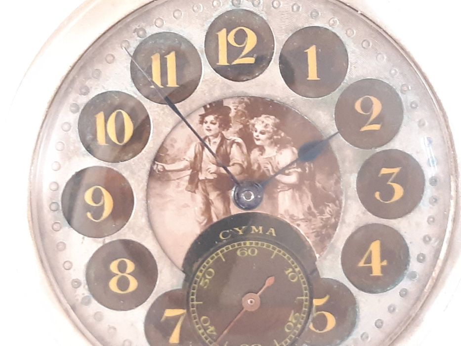 Cyma Swiss-рядък джобен швейцарски часовник,продилактиран
