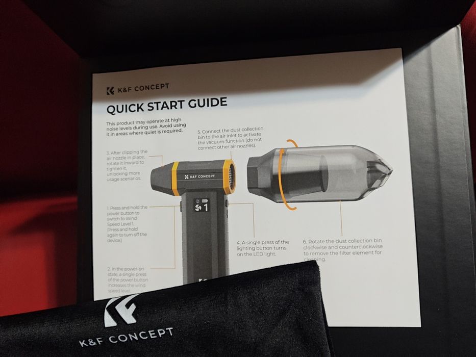 Мини духалка и прахосмукачка  K&F CONCEPT