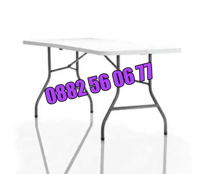 Сгъваема маса за кетъринг, градинска маса 180/74 см, къмпинг маса