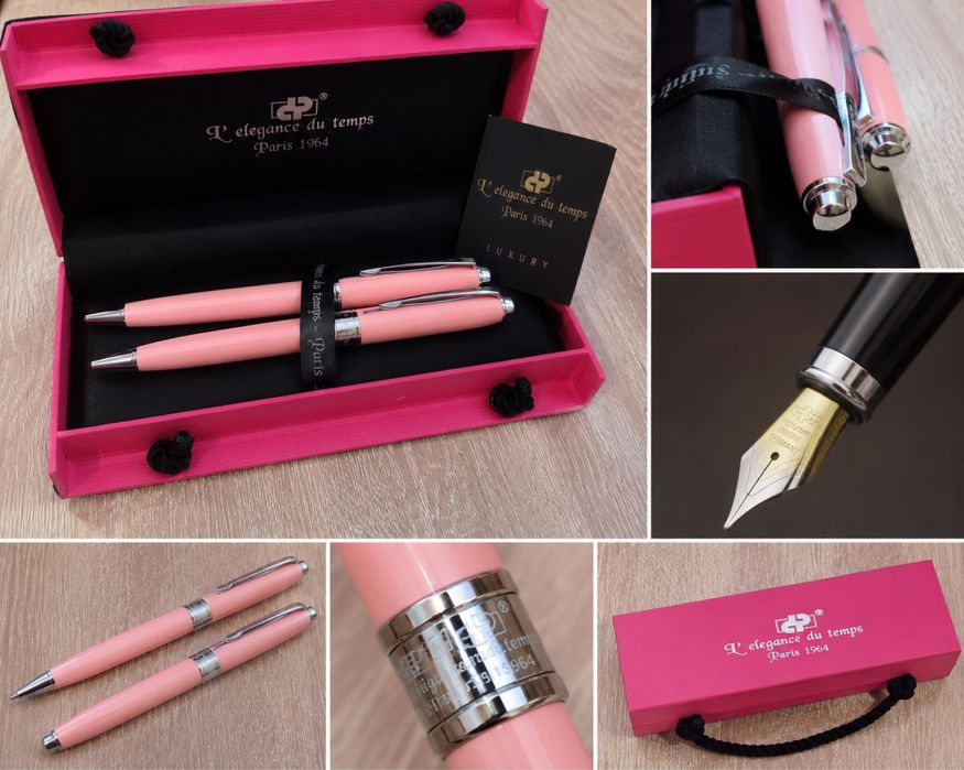 Set Pix&Stilou placat cu aur 18k