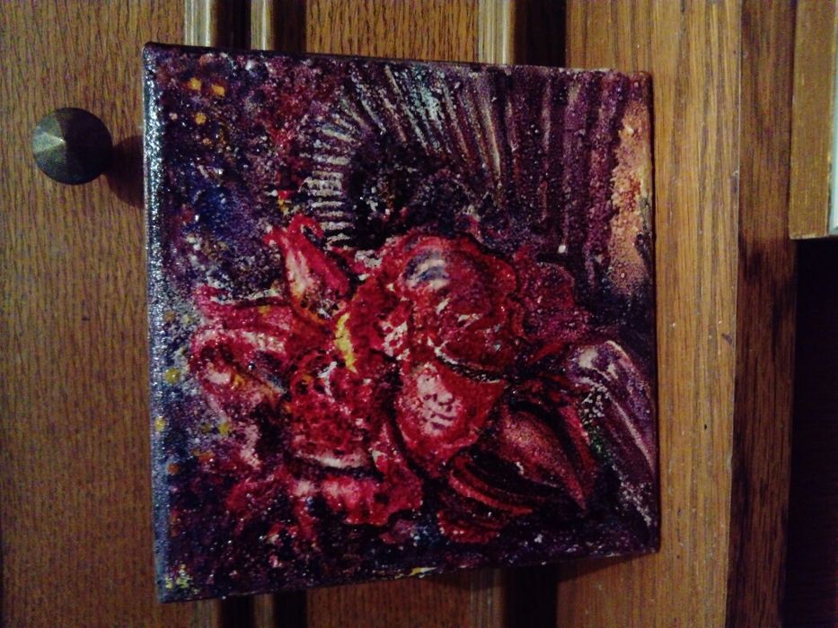 Космическо цвете, масло на платно