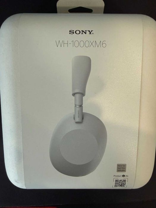 Безжични слушалки с микрофон Sony - WH-1000XM6, ANC, сребристи