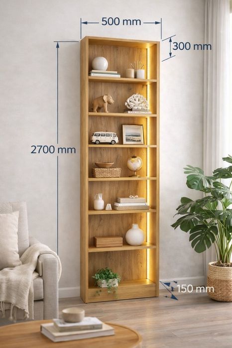 Тумбы, стеллажи.