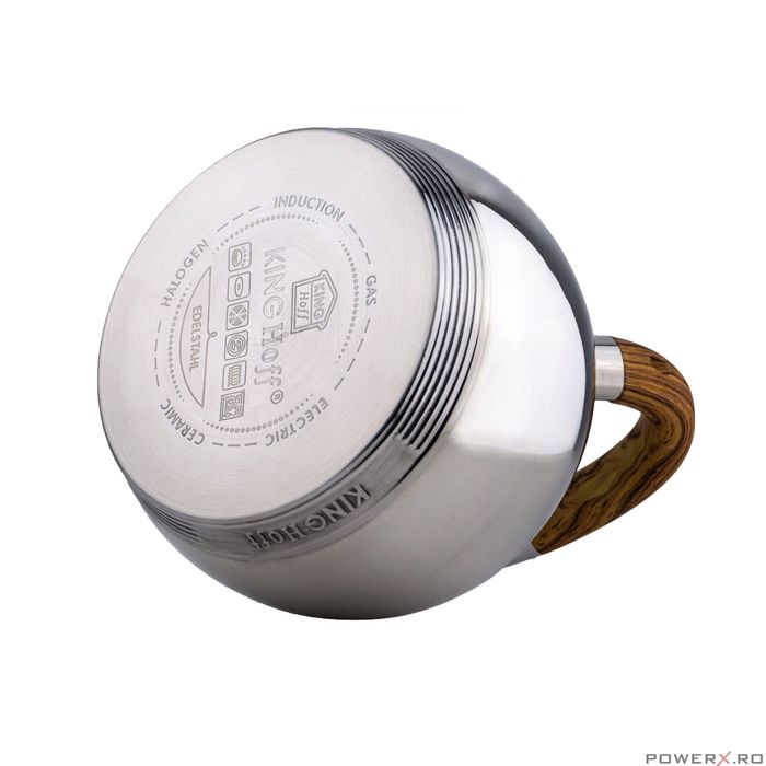 Ceainic argintiu, fierbator traditional, inox, capacitate 3 litri,