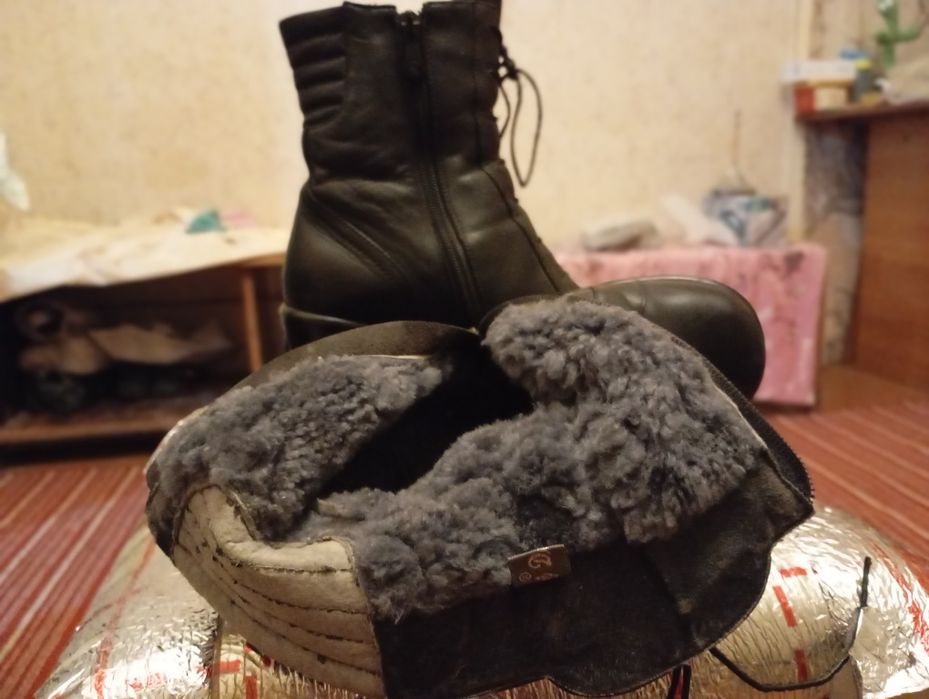 Полусапожки кожаные