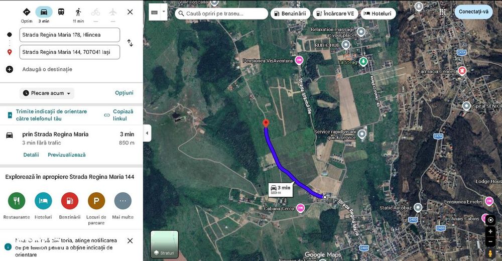 Teren intravilan in suprafata de 5.500mp , situat pe str.Regina Maria