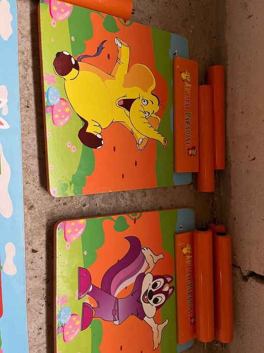 NSP masa copii cu 2 scaunele, MDF si lemn