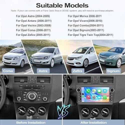 Нов Двоен DIN Android 13 CarPlay Радио за кола Opel Astra Corsa Zafira