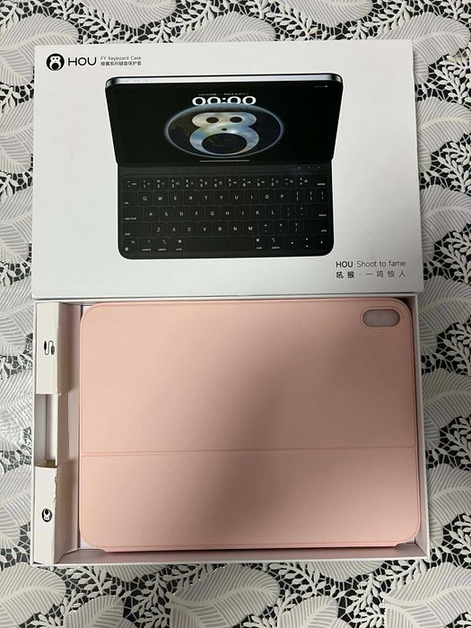 Husă cu Tastatură Bluetooth HOU pentru iPad 10th/11th Gen (2022-2025) – Roz