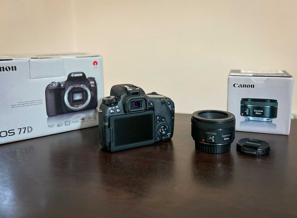 Dslr Canon 77D  - Canon 50 mm f/1.8 -Full Box