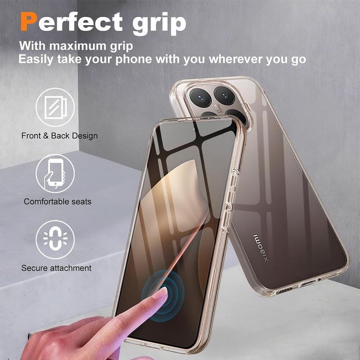 Прозрачен 360° градуса кейс за xiaomi 15t pro