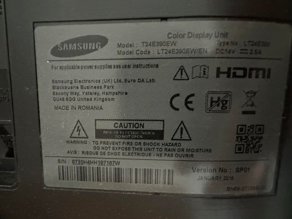 Монитор - Телевизор Samsung T24E390EW