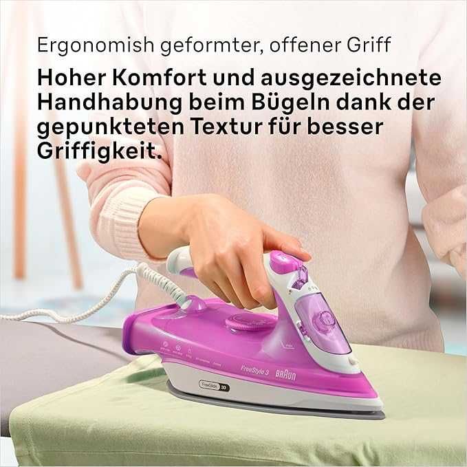 Braun FreeStyle 3 FI3124 PU, Парна ютия с технология FreeGlide 3D