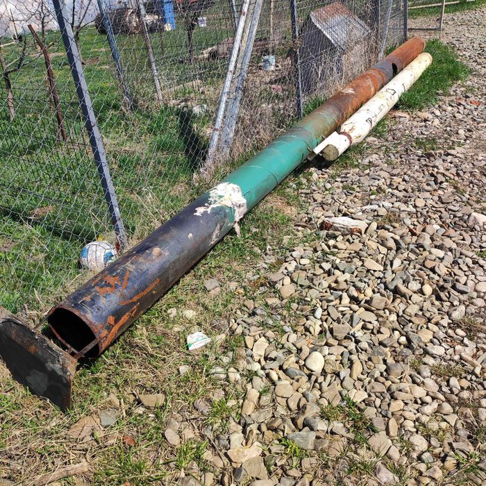 Țeavă fier 7metri cos horn fum hogeag podeț stâlp