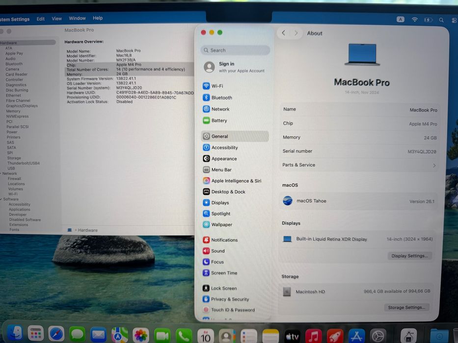НОВ MacBook Pro 14" M4 PRO Chip 14-CPU/ 20-GPU/ 24GB RAM/ 1TB SSD В ГАРАНЦИЯ