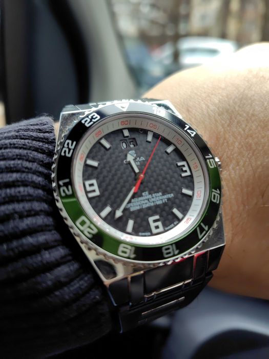 Швейцарски Cyma Ice Aquamare Star Professional Diver, 200m сапфир 43mm
