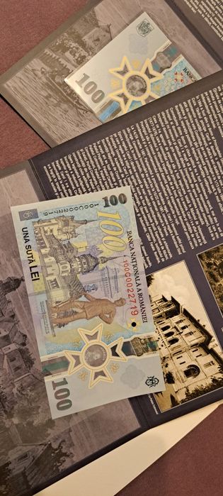 Bancnota 100 lei Carol 1 + pliant BNR